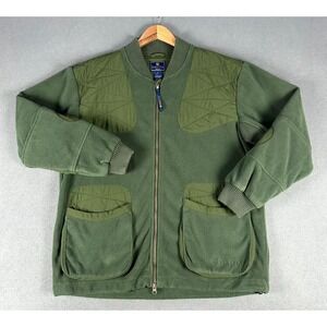 Beretta Jacket Mens Large Green Fleece Shoulder Patch Pocket Upland Game Hunting